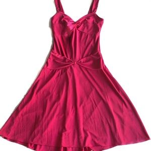 Bisou Bisou red criss cross dancing dress